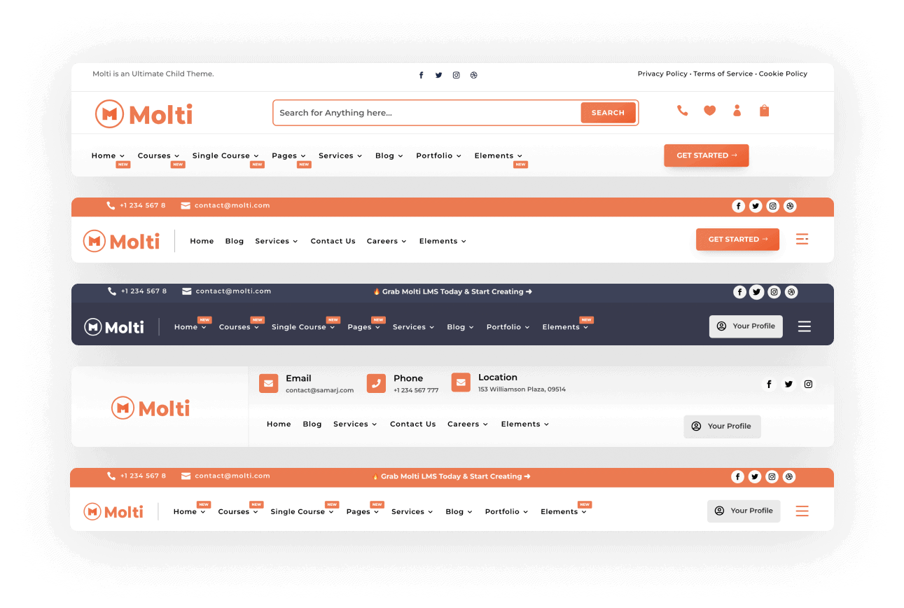 Molti LMS Header Designs img