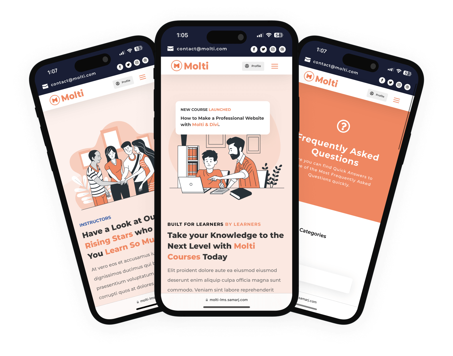 Molti LMS - Mobile Responsive