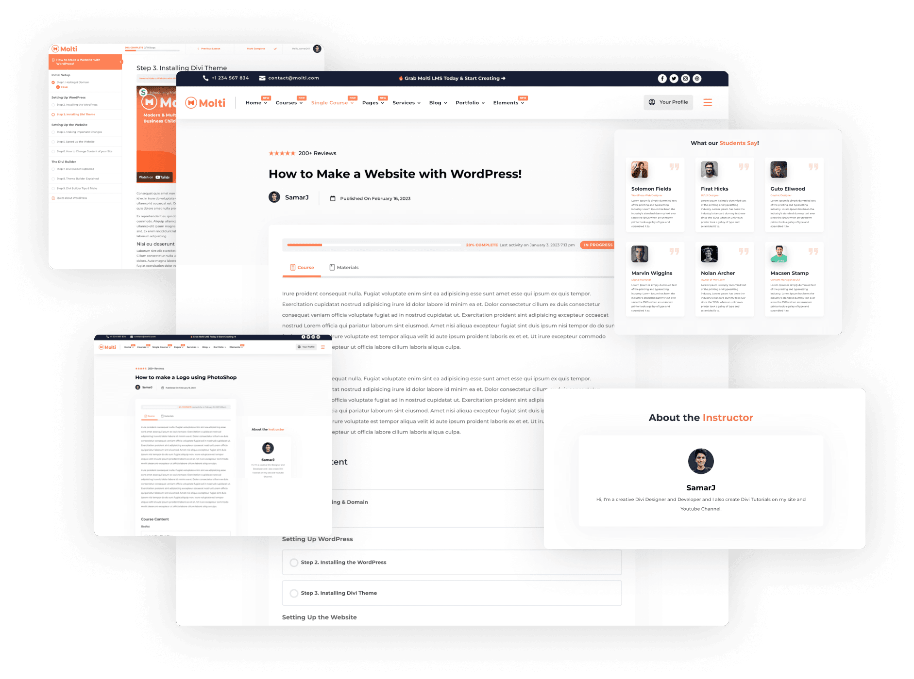 Molti Lms Single Course Pages